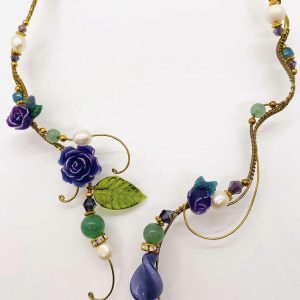 Blue Floral Necklace