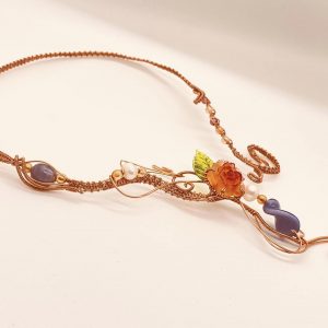 Red Floral Necklace
